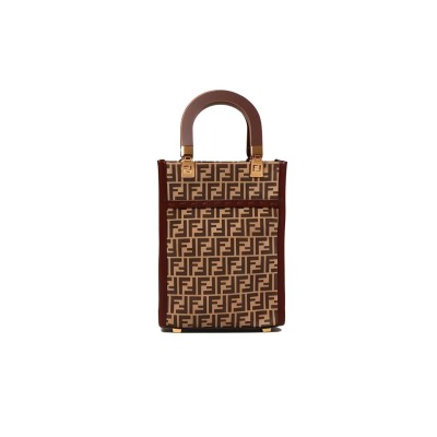 FENDI SUEDE VITELLO KING MICRO FF MINI SUNSHINE SHOPPER 8BS051AFISF1F2V (18*13*6cm)